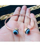 Oval Evil Eye Bangle Bracelet - Copper Bangles- Gifts for Women - Fashio... - $745.92 MXN