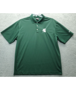 Michigan State University Nike Golf Polo Shirt Mens Large Green Dri Fit ... - $25.50