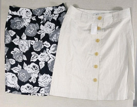 Banana Republic Lot Of 2 Pencil A-Line Summer Skirt Size 6 Button Front ... - $35.00