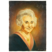 Untitled (Portrait of Elderly Woman) By Anthony Sidoni 1971 Signed Oil on Canvas - £2,676.90 GBP