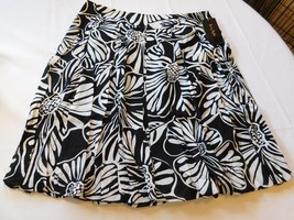 Sunny Taylor Women&#39;s Ladies Cotton Skirt Black White 915312 Size 16 NWT - £26.31 GBP