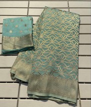 Soft Khadi Georgette Banarasi Silk Saree || Zari Weaving Dona All over || Stylis - £68.62 GBP