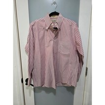 VTG L.L. Bean Pink Stripe Button Up Shirt Men’s 15.5 USA Made Preppy Cla... - $25.00