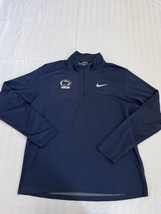 Nike Penn State Fencing Logo Pacer Men&#39;s 1/2 Zip Running Top Obsidian XL... - $28.04