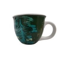 Christmas Starbucks Jumbo Coffee Cup Mug 2014 Evergreen Pine Tree Holiday - £9.52 GBP