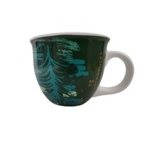 Christmas Starbucks Jumbo Coffee Cup Mug 2014 Evergreen Pine Tree Holiday - £9.08 GBP