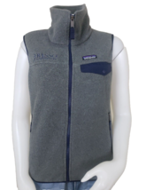 Patagonia Synchilla Snap T Vest Womens S Full Zip Gray Blue Fleece Light... - £34.42 GBP