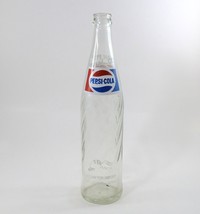 Pepsi-Cola Soda Bottle 16 Fl. Oz. One Pint Swirl Glass Money Back Vintag... - $7.59