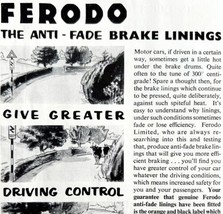 Ferodo Brake Linings 1953 Advertisement UK Import Automobilia Parts DWII8 - $19.99