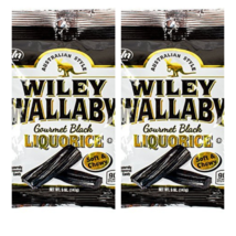Wiley Wallaby Licorice Black Gourmet Australian Liquorice Candy Two 5 oz... - £8.21 GBP