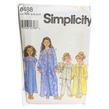 Simplicity Girls Sleepwear Sewing Pattern Sz 8-14 8488 - Uncut - £10.04 GBP