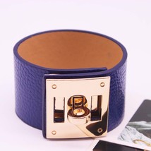 D&amp;D European Fashion Punk Wide circular gold Leather Bracelets &amp; Bangles for Wom - £10.47 GBP
