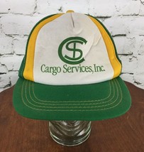 Cargo Services Trucker Hat Green Mesh Snapback Collectible Vintage Hat - £11.82 GBP