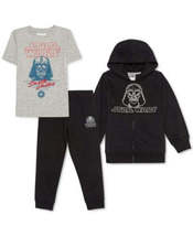 Star Wars Boys 3-Pc. Darth Vader HoodieT-Shirt and Joggers Set, Various ... - £10.79 GBP