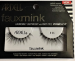 Ardell Faux Mink False Eyelashes, # 814 BLACK Fauxmink Eye Lash, Invisiband - £3.98 GBP