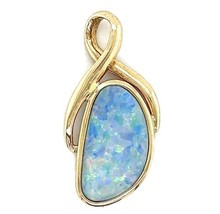 14k Yellow Gold Opal Doublet Pendant 1.8g - £250.45 GBP