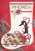 DIY Janlynn Canada Sleigh Goose Holiday Counted Cross Stitch Stocking Kit 00285 - $42.95