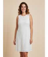 Women Mini Dress Bar III Plus Size Sleeveless Lace Mini Dress Size 1X Ivory - €19,52 EUR