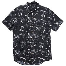 Gothic Spookycore Nightmare Before Christmas Allover Print Button Shirt ... - $32.99