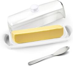 Butter Dish With Lid, Butter Dish With Lid and Knife  8&quot; x 3&quot; x 3&quot; - $13.86