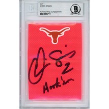 Chris Simms Signed Texas Longhorns Auto Football TD Pylon Beckett BGS Sl... - $98.97
