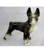 Boston Terrier Dog Styson China USA Large Figurine Black White - £58.59 GBP