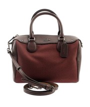 NWT COACH Legacy F57242 Jacquard purse bag Mini Bennett Satchel Oxblood Crosbody - £77.70 GBP