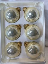 Vintage Christmas by Rauch Victoria Pearl White Glass Ornaments Set of 6 - $10.00