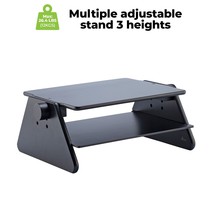 Modern Black Adjustable Three Level Ergonomic Monitor Stand - €92,61 EUR
