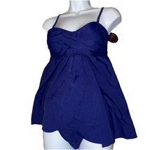 Avidlove 2 pc Swimsuit Tankini with Built in Bra Navy Blue Size M new - £45.64 GBP