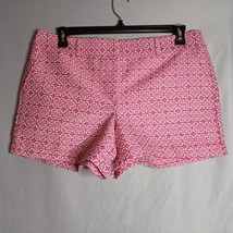 Ann Taylor Loft Women&#39;s Fuchsia Pink Mid-Rise Textured Shorts Size 8 NWT - £20.39 GBP
