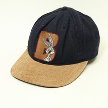 Bugs Bunny Suede Brim Hat Snapback Baseball Cap Warner Bros Studio 1991 - £18.68 GBP