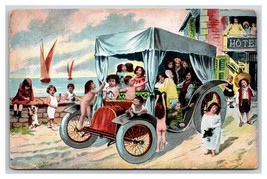 Suurealist Children on Automobile Orphans 1908 DB Postcard R18 - $9.76