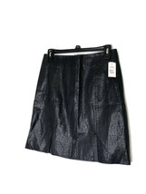 NWT 1.state Size 2 Black Faux Leather A-Line Skirt - £9.60 GBP