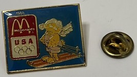 McDonald's USA 1988 Olympics Olympic Games Birdie Skiing Lapel Hat Pin Vintage - $7.95
