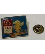 McDonald&#39;s USA 1988 Olympics Olympic Games Birdie Skiing Lapel Hat Pin V... - £6.25 GBP