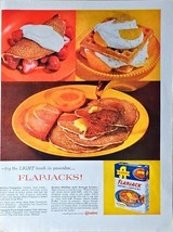 Flapjack pancake waffle mix photo breakfast albers 1961 Vintage Print Ad - $9.93