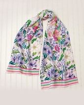 Smithsonian Spring Peonies Silk Scarf 58&quot; Long - $39.99