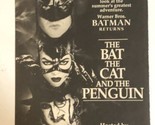 Batman Returns tv Print Ad Advertisement Michael Keaton Michelle Pfiefer... - £4.66 GBP