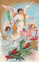 Un Gioioso Christmas-Angels-Cherubs ~1910 Cartolina - £7.64 GBP