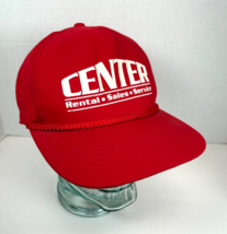 CENTER Rental Sales Service Vintage Snapback Rope Baseball Hat Cap Red M... - $12.82
