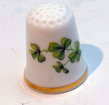 Countess Fine Bone China Floral Finger Ceramic Sewing Thimble Shamrock - $18.00