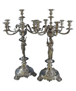 Magnificent Austrian 800 Silver Candelabra Pair 7-Light Figural Museum (... - €34.234,00 EUR