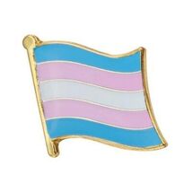 TRANSGENDER FLAG PIN 0.5" Trans Pride LGBTQ Hat Jacket Tie Tack Lapel Ba... - $1.95