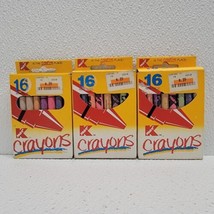 Vintage Kmart Crayons 3 Boxes Of 16 Crayons Retro School Movie TV Prop - £32.84 GBP