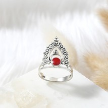 Vintage Queen Balinese Crown Shell Inlaid Sterling Silver Statement Band Ring-8 - £14.16 GBP
