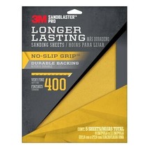 3M SandBlaster Pro 5-Pack 9-in W x 11-in L 400-Grit Premium Sanding Sheets - $9.89