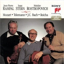 JEAN-PIERRE Rampal Isaac Stern Rostropovich Mozart Telemann J.C. Bach Reicha Cd - $3.95