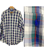 Ralph Lauren Blaire Oxford Shirt Size Large Mens Plaid Tartan Preppy But... - $79.99