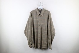 Vintage 90s Nautica Mens Large Houndstooth Collared Button Down Shirt Co... - £38.88 GBP